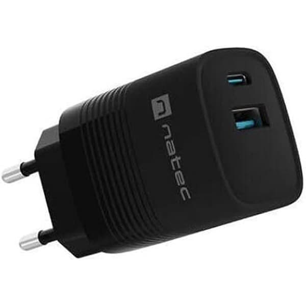 NATEC Laddare RIBERA GAN 1X USB-A 1X USB-C 30W