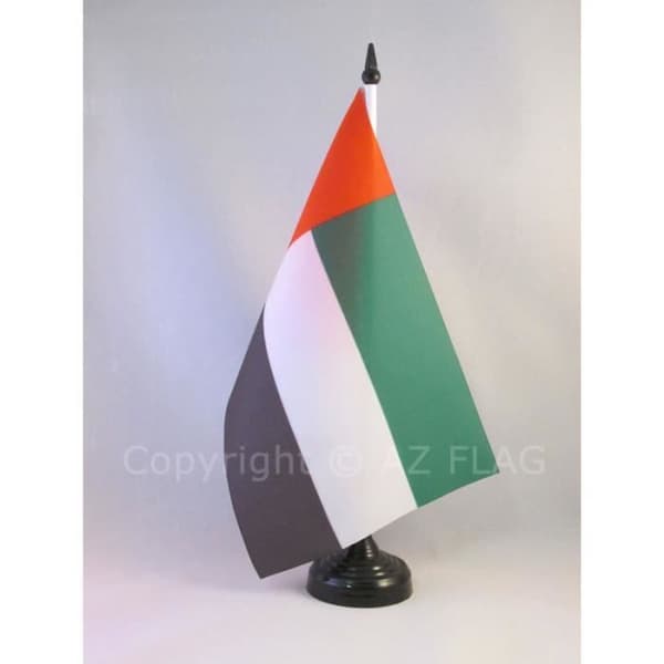 Förenade Arabemiraten bordsflagga 21x14cm - ...