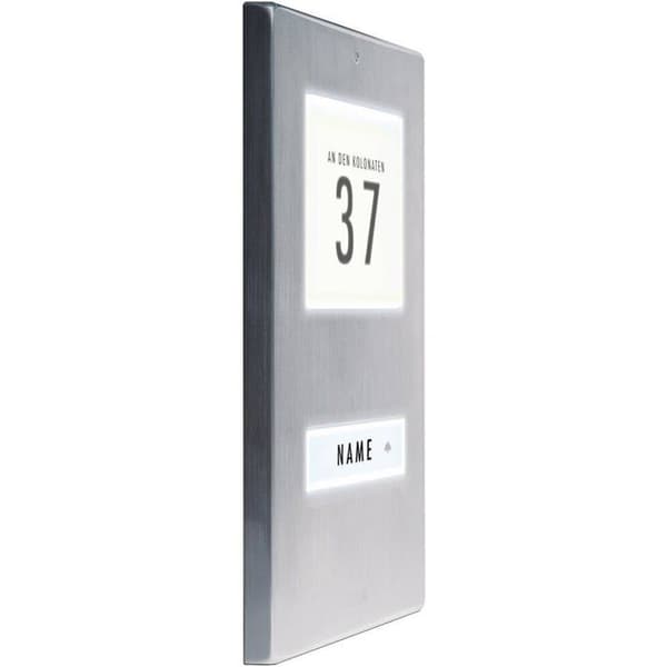 Dörrklocka - m-e modern-electronics KT 1-EG - Rostfritt stål - Belyst - 12 V/1 A