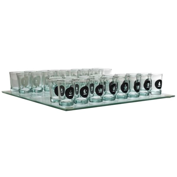 Drickschack - MISTER GADGET - Modell MISTER GADGET - Glasbräda - Anpassade glas - Vit/Svart