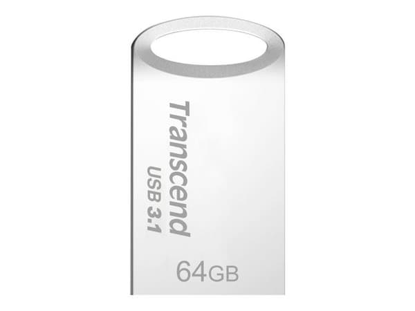 TRANSCEND JETFLASH 710 USB-minne - 64 GB - USB 3.1 - Silverplätering