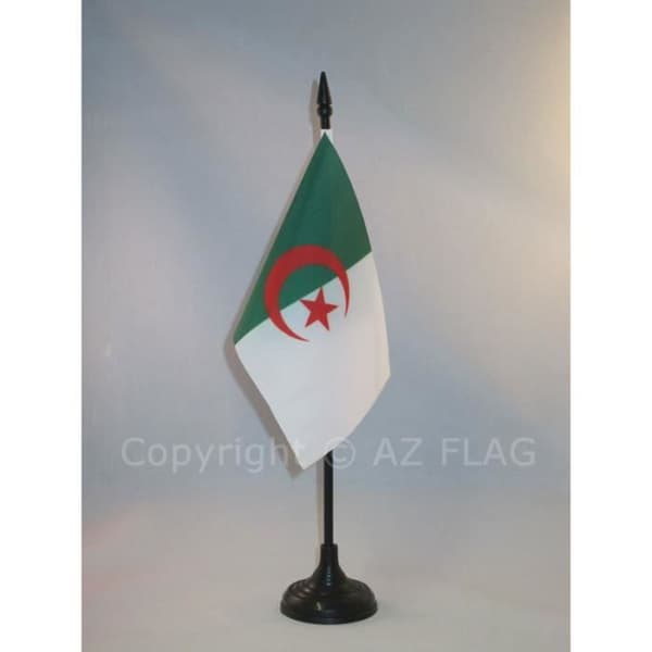 Bordflagga - AZ FLAG - Algeriet - 15x10cm - Polyester - Inomhus
