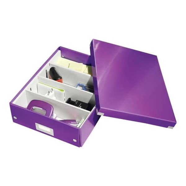 Leitz Click & Store WOW Medium - Arkivlåda - lila