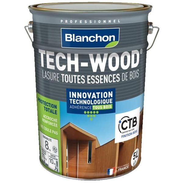 Lasure Tech-Wood - rustik ek - 5 liter - Blanchon