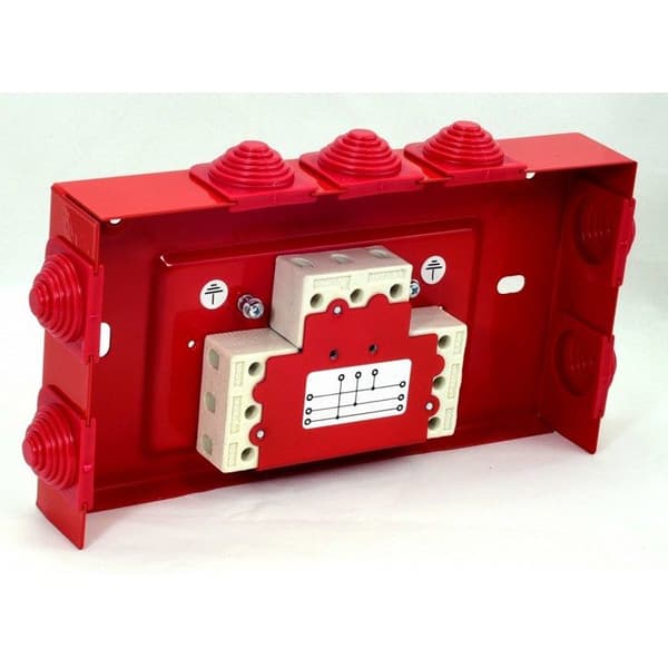 Brandskyddsbox, rektangulär, E90, avledning 3x3x6mm2, 225x125x36 mm, PIP-2AN R3x3x6