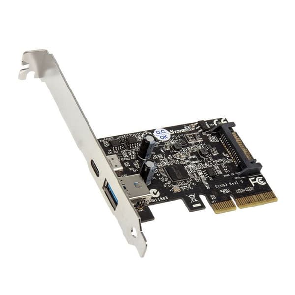 PCI-E-kort - SilverStone - SST-ECU03 - USB 3.1 Typ C - USB 3.1 Typ A - 10Gbps
