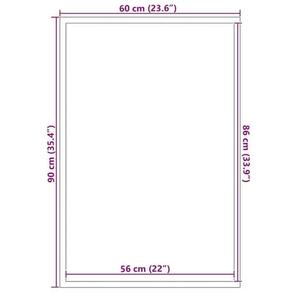 vidaXL Dörmatta antracit 60x90 cm 4105613