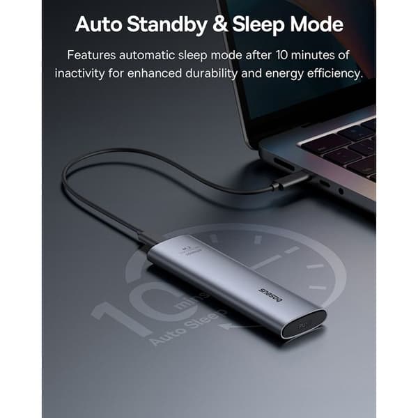 SSD-enhet - Baseus - FlyJoy - USB 3.2 - 10 Gbit/s - M.2 NVMe - Grå sidereal