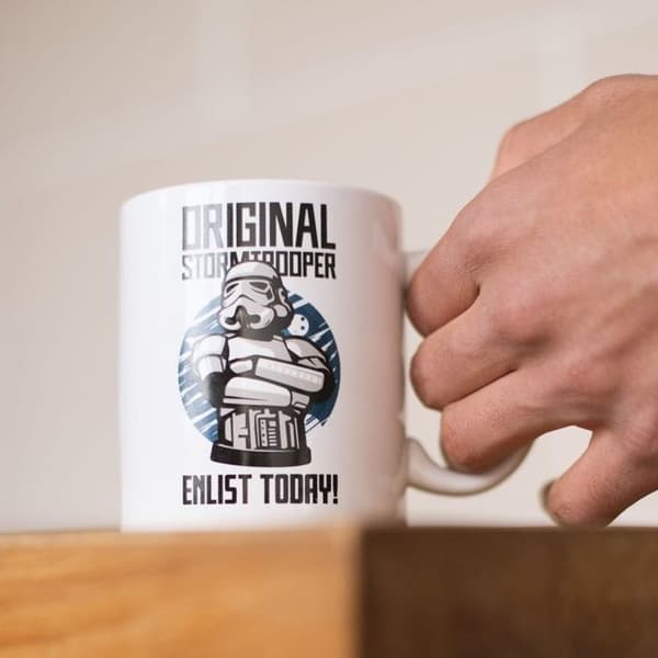 TUMME UPP - Original Stormtrooper - Mugg Anmäl dig idag Vit
