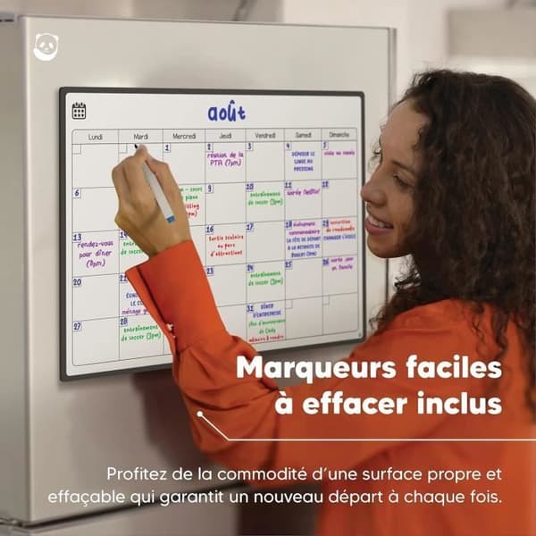 Smart Panda A3 Magnetisk Kylskåpskalender - Planera Familjemåltider