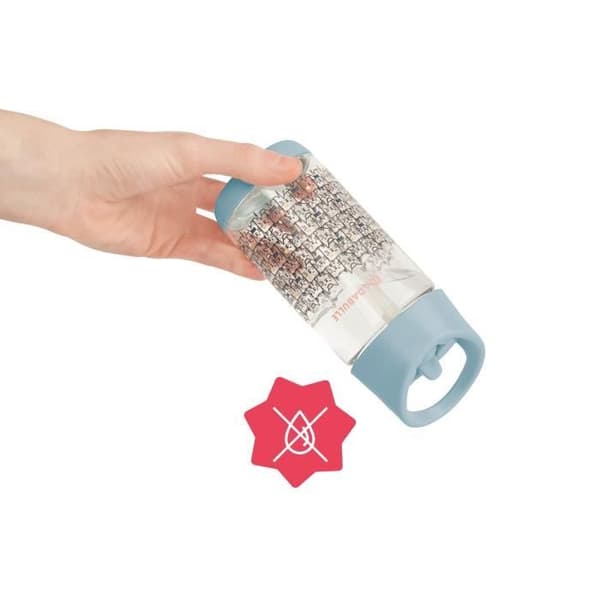 Badabulle barnflaska halmvatten 350 ml, läckagesäker, 12m+