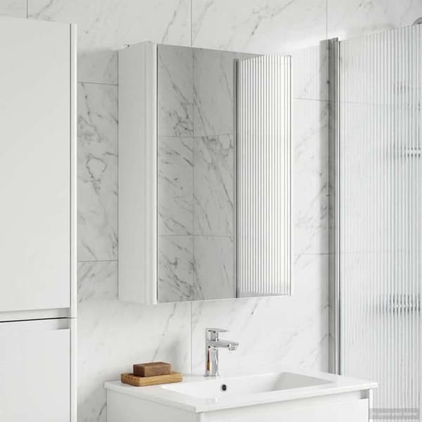 vidaXL Badrumsspegelskåp Vit 33 x 11,5 x 50 cm 889215