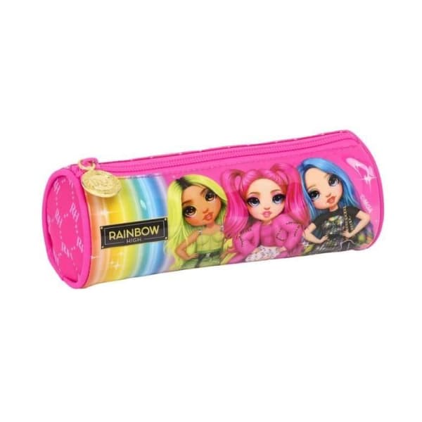 Skolmaterial - Rainbow High - Fuchsia - 20 x 7 x 7 cm - Polyester - Dragkedja
