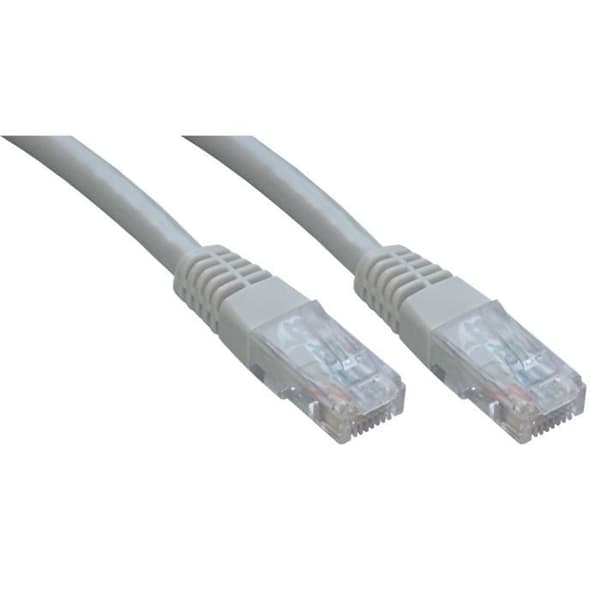 MCL Patch sladd - RJ45 CAT 6 U/UTP - 50 cm - Grå