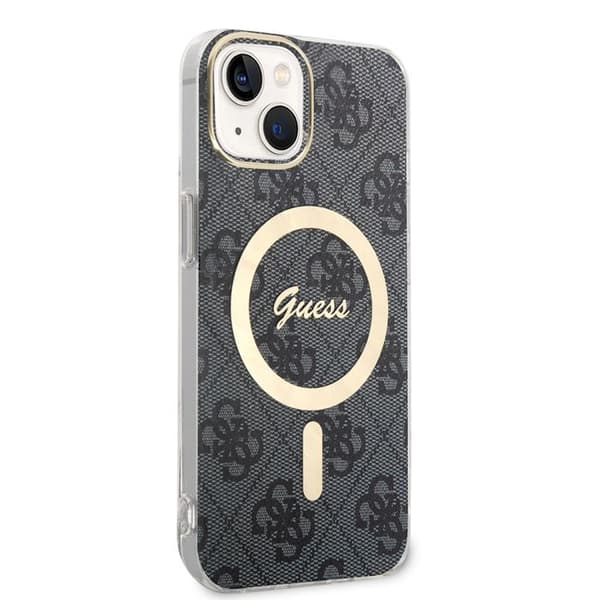Coque Guess IML 4G MagSafe för iPhone 15 Plus - Svart