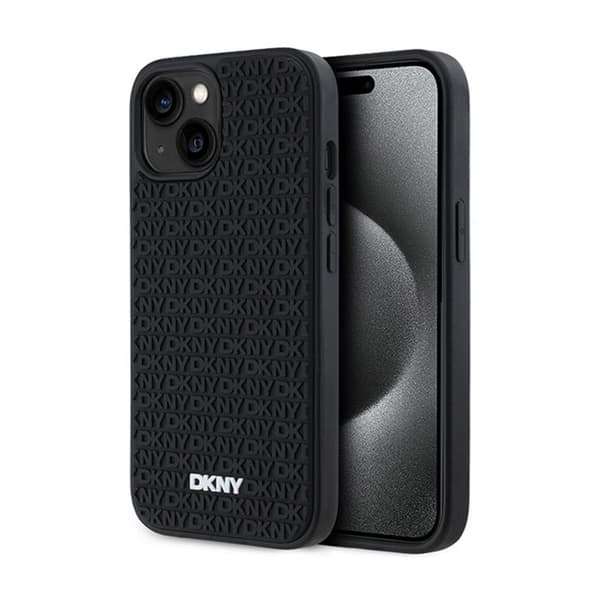 Smartphonefodral - DKNY - iPhone 15 Plus - 3D-gummi - Svart - Stötskydd