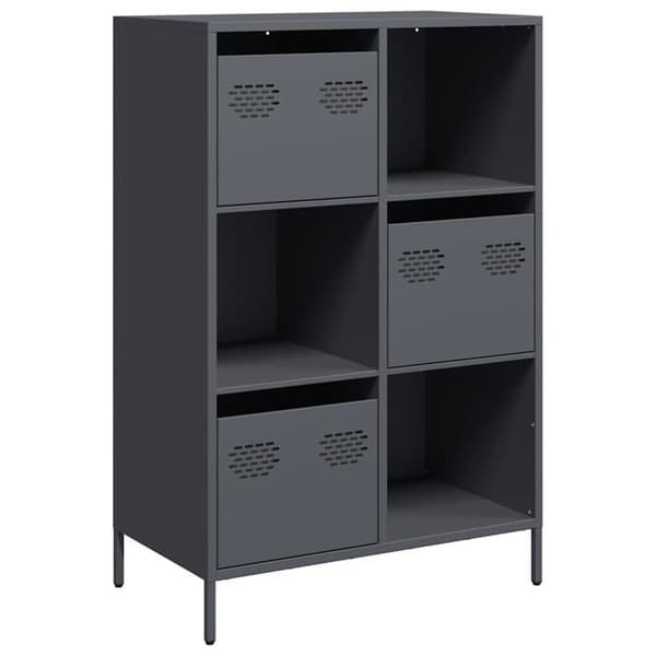 vidaXL Buffé hög antracit 68x39x103,5 cm stål 851408
