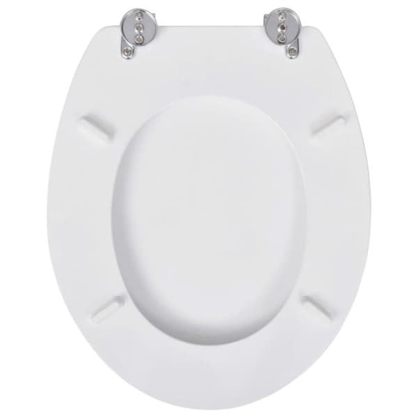 vidaXL Toalettsits med MDF-lock Enkel Design Vit