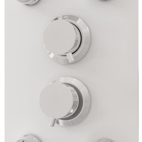 vidaXL Duschpanel Glas 25 × 47,5 × 130 cm Vit