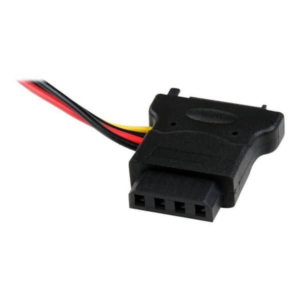 SATA till LP4 adapter strömkabel med 2 extra LP4s - STARTECH - Svart