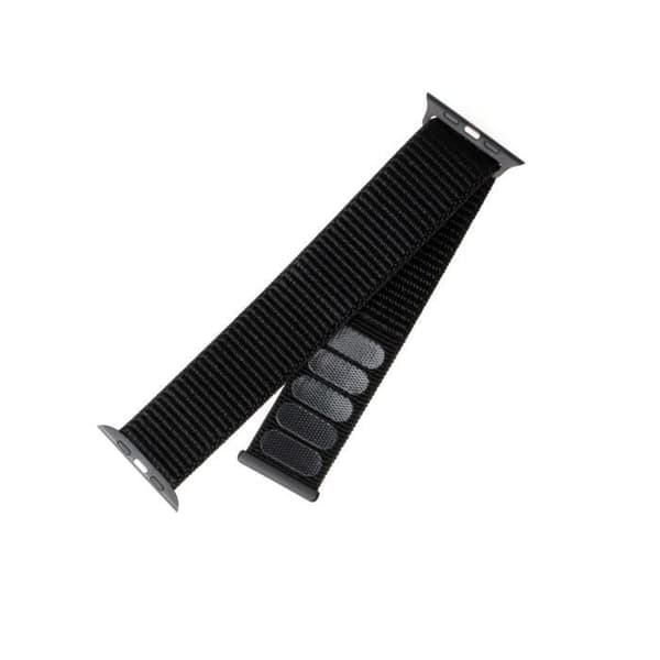 Elastisk nylonarmband FIXED Nylon Strap för Apple Watch 42-44-45mm, svart