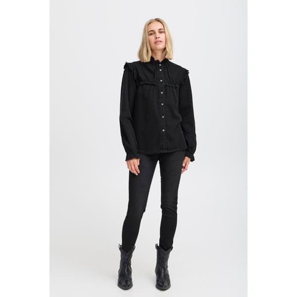 Blus med volanger dam Pulz Jeans Malia
