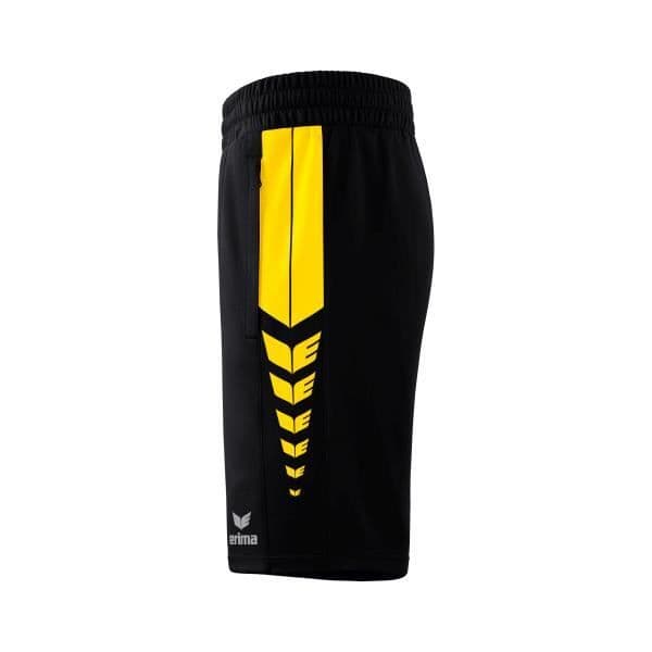 Erima Worker Six Wings Shorts - svart/gul - S