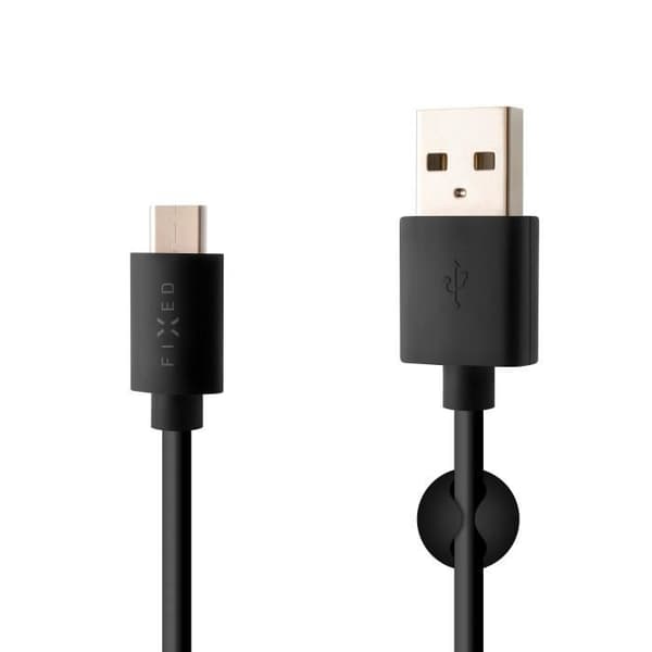 Data- och laddningskabel - FIXED - USB 2.0 - 2 meter - 20W - Svart
