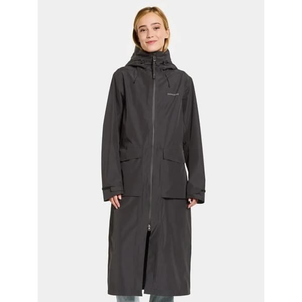 Lång parkas dam Didriksons Nadja 4 - svart