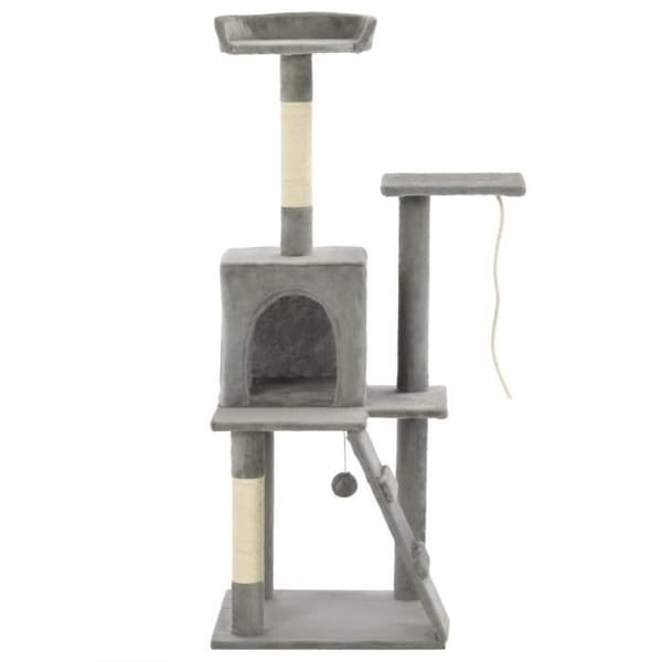 vidaXL Kattträd med Sisal skrapstolpar 120 cm Grå