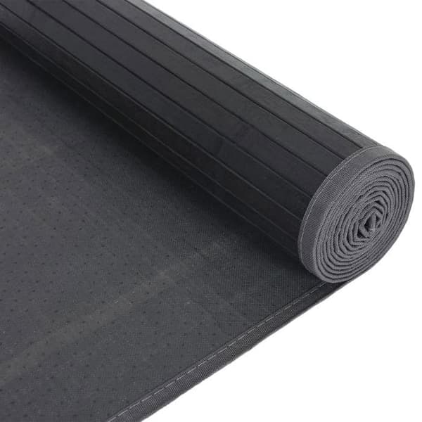 vidaXL Rektangulär matta grå 80x200 cm bambu, vardagsrumsmatta, köksmatta, rektangulär matta, sovrumsmatta 376910