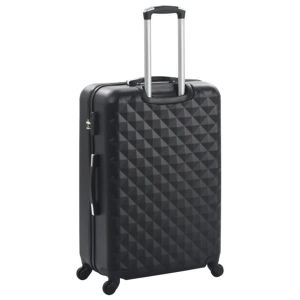 vidaXL Hardside resväska 3 st Svart ABS 91886