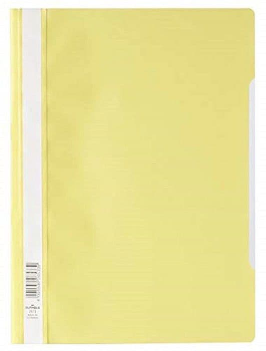 Durable 257304 Flikmappar A4 - 50-pack, transparent framsida, gul baksida