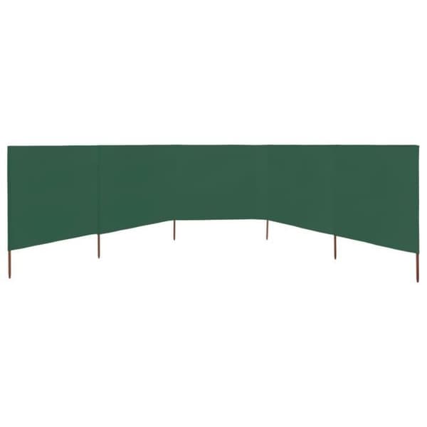 vidaXL 5-Panel Skärm Tyg 600 x 160 cm Grön
