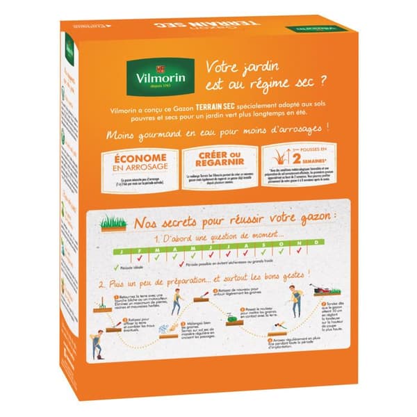 Gräs - Vilmorin - Gräs Torr Mark - 3 kg