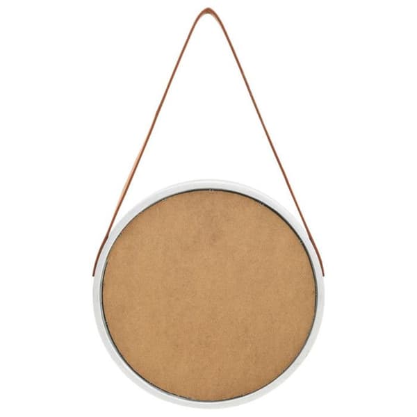 vidaXL Väggspegel med Rem 40 cm Silver 320362