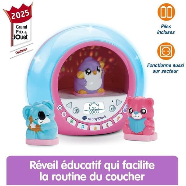 VTECH - SAGOTID - MIN BERÄTTARE VÄCKARKLOCKA ROSA - Rosa