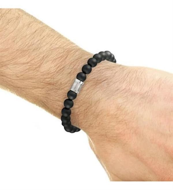Armband av onyxpärlor 1580042 - Längd: 19 cm