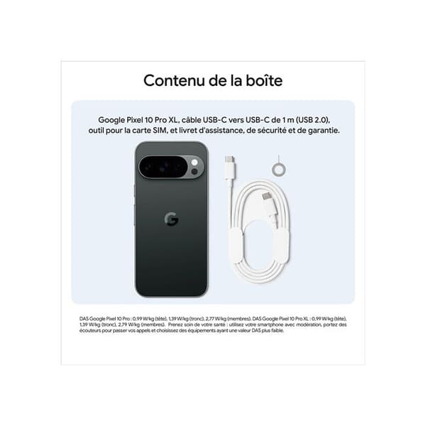 Smartphone Google Pixel 10 Pro XL 256 GB Svart Vulkan