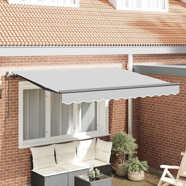 Fällbart markisram - vidaXL - Antracit - Metall - 350x200 cm - Fällbar - Utomhusbruk
