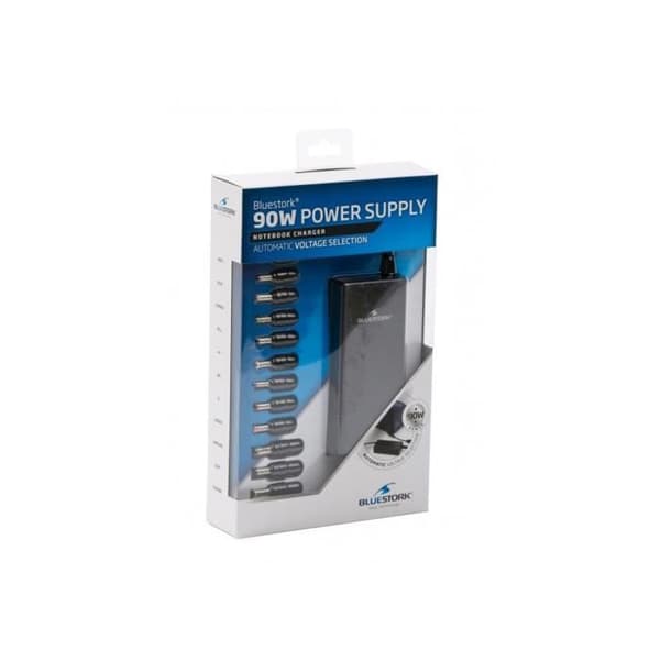 Laddare - BLUESTORK - Universal PC Laddare - 90W - 9 Tips - Universal - Svart