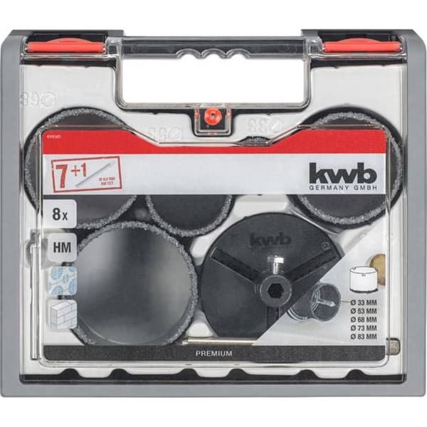 Kakelset - KWB - 499505 - 8 delar - Grå - Högtemperatur