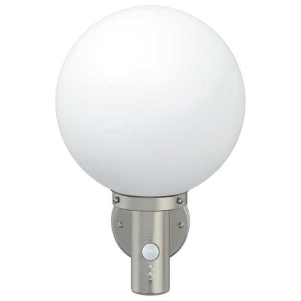 Utomhusvägglampa med sensor i rostfritt stål IP44