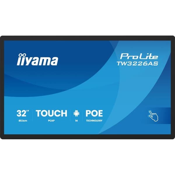 Touchskärm - iiyama - TW3226AS-B3P - LED - Wi-Fi - Full HD - Android 14