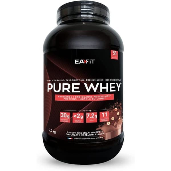 WHEY PROTEIN EAFIT 2,2 kg Choklad/Nöt - 30g Vassleprotein