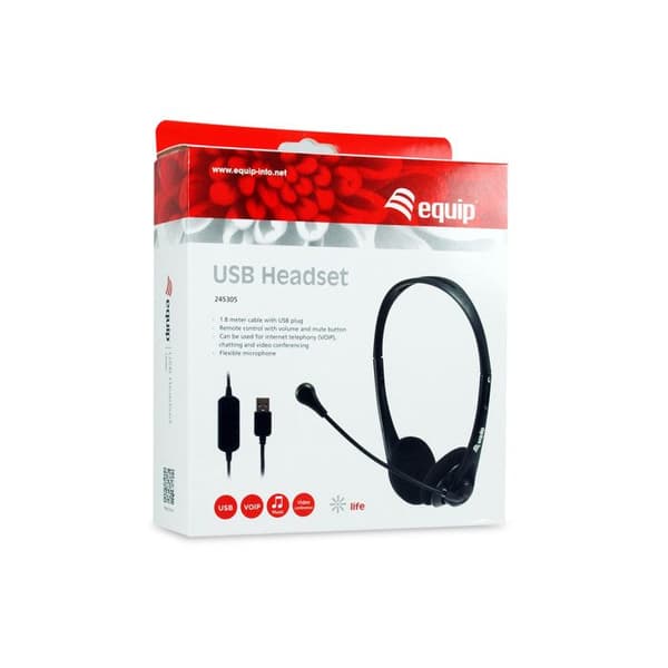 Hörlurar - Utrustning - 245305 - Öronhörlurar - Trådad - USB - Svart