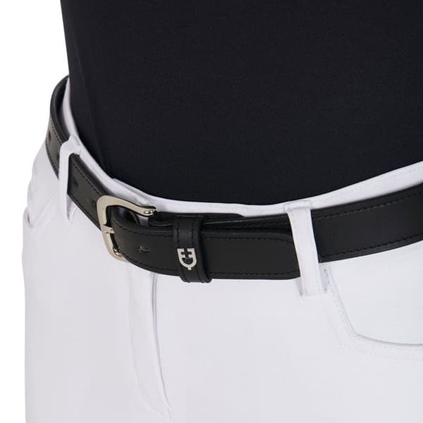 Läderbälte med nätdetaljer Equestro - Svart - 110 cm