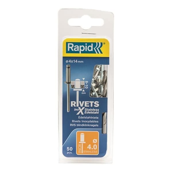 RAPID rostfria nitar 4x14mm
