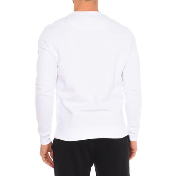 Sweatshirt med rund hals långärmad 9024170 herr - Vit