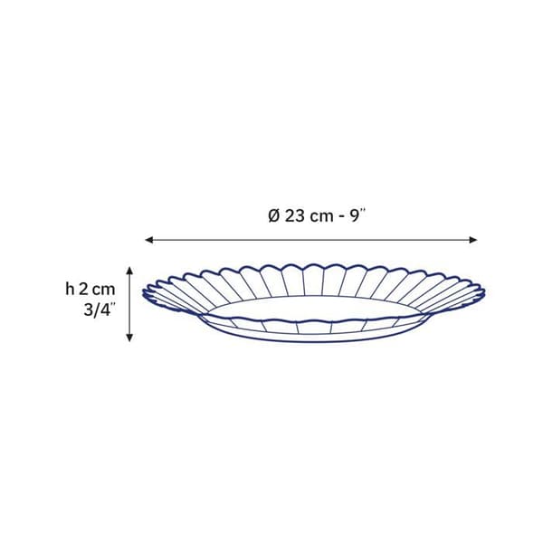 Tallrik - DURALEX - Paris - 23 cm - Härdat glas - Diskmaskinskompatibel